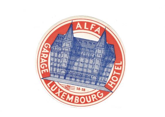 Etiquette Hôtel Luxembourg Alfa