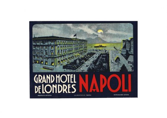 etiquette Grand Hôtel de Londres Napoli