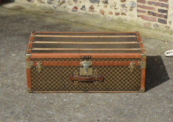 Goyard Cabin Trunk or Coffee Table in Plain Canvas