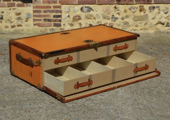 Louis Vuitton antique leather cabin trunk c.1889 - Baggage Collection