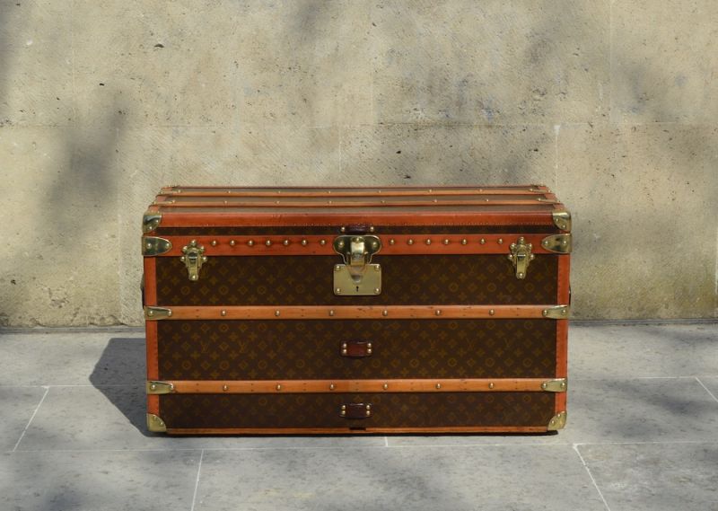 Vintage Louis Vuitton Custom Clear Acrylic LV Monogram Moët Suitcase Trunk  SALE