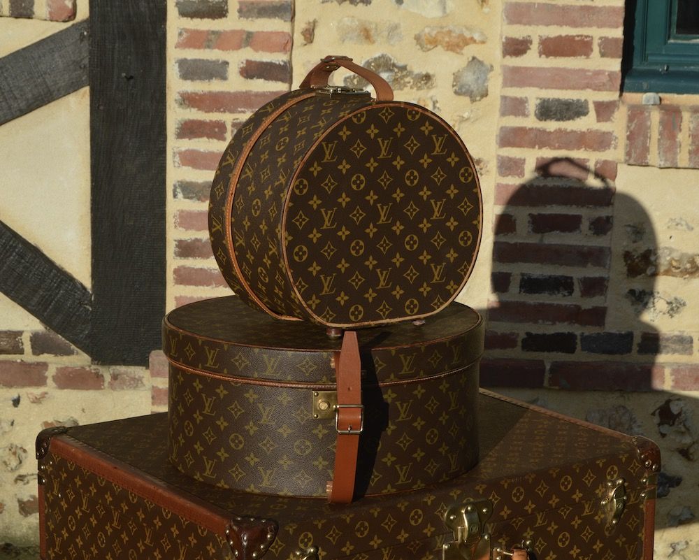 Louis Vuitton Brown Monogram Canvas Boite Chapeaux Hat Box 40 Gold