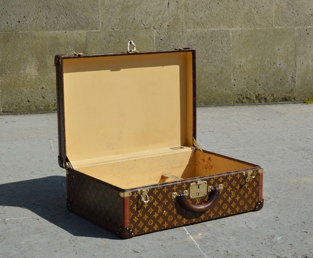 1950s Louis Vuitton Hat Box with Monogram Canvas in Antique Luggage & Bags