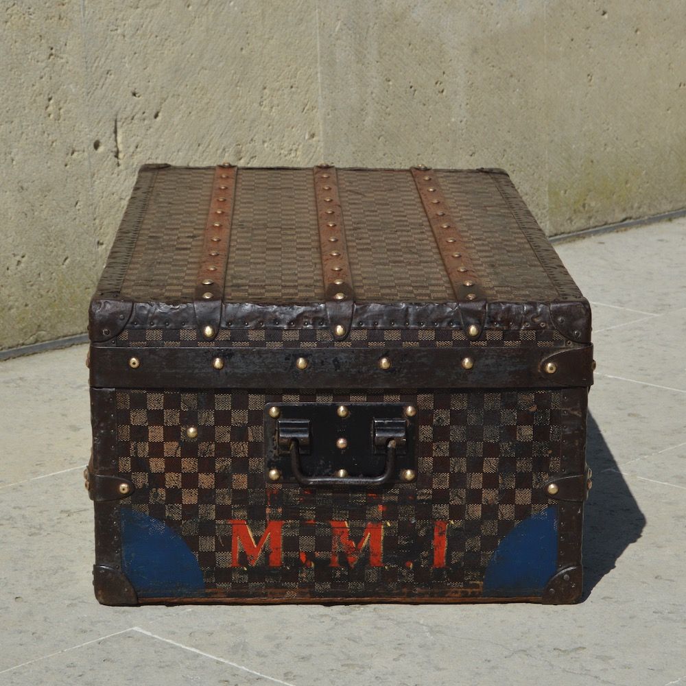 Antique Louis Vuitton Damier Trunk at 1stDibs