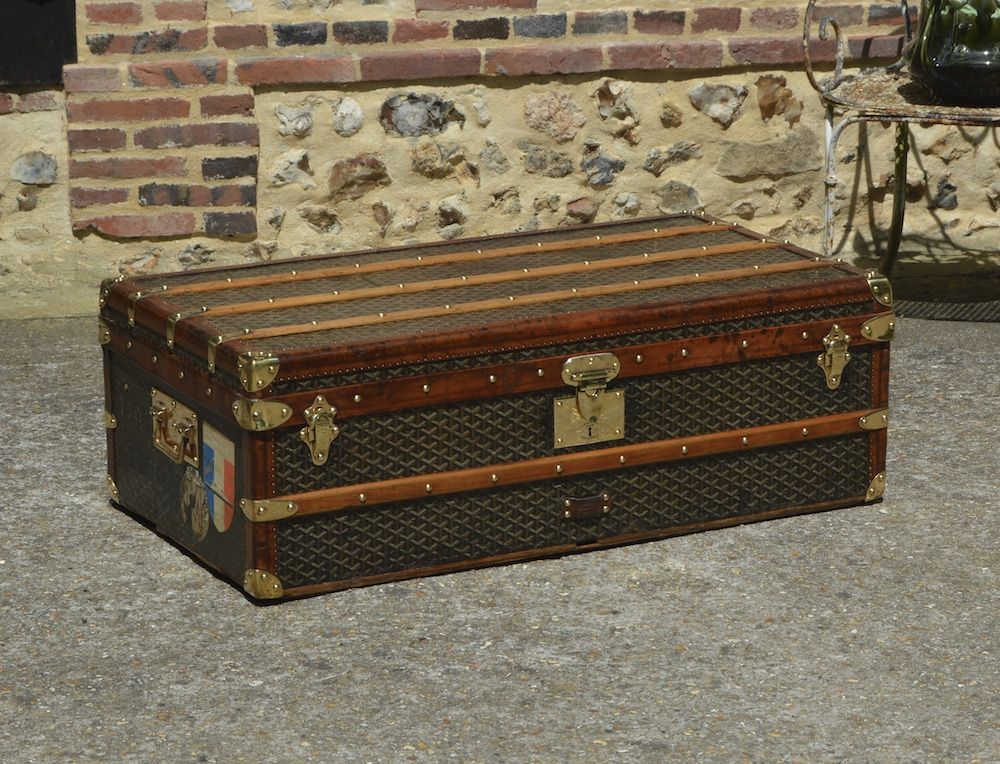 1930s Goyard Jewelry Case, Goyard Trunk, Goyard Train Case