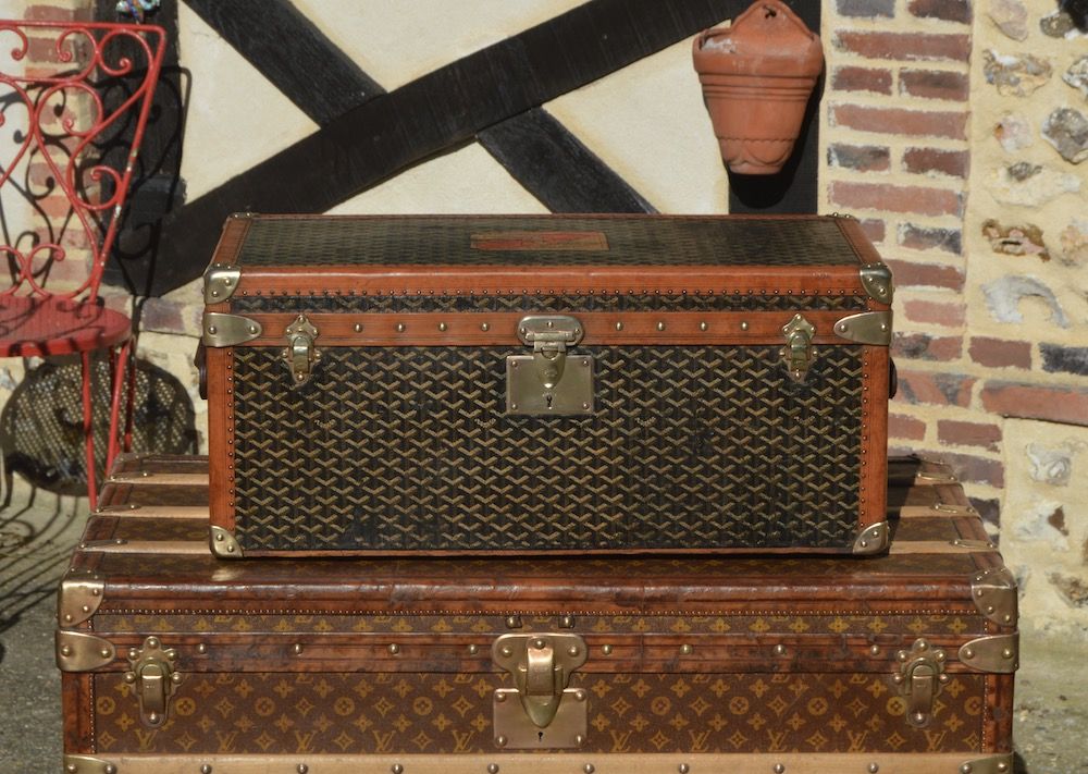 goyard suitcase vintage