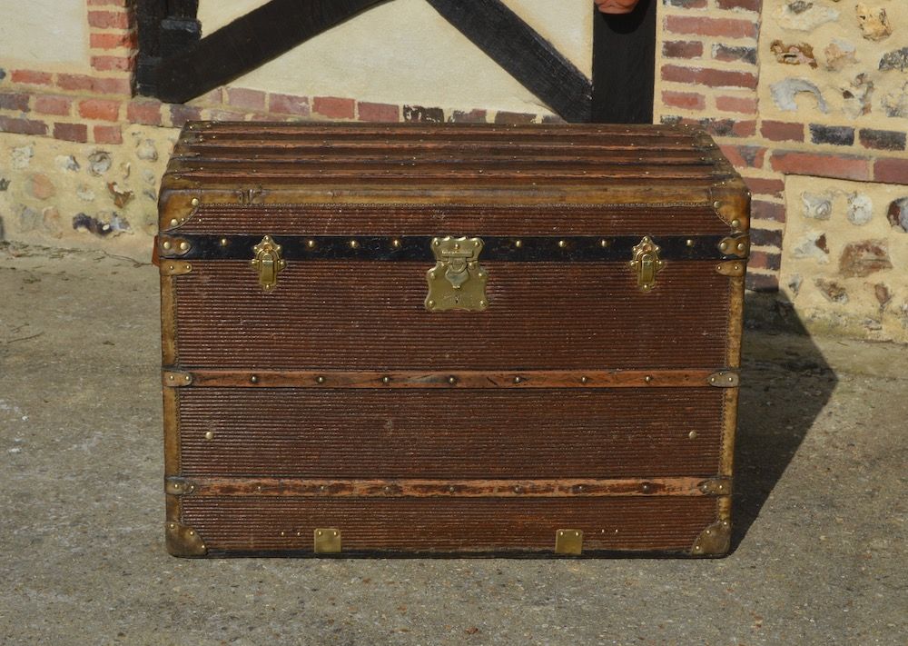 Antique Malle Haute Trunk in Orange from Louis Vuitton, 1900