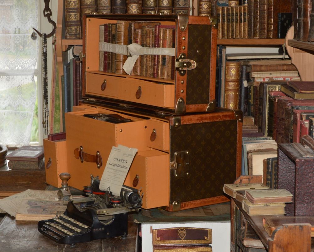 Traveling Libraries  Louis vuitton trunk, Old suitcases, Louis vuitton book