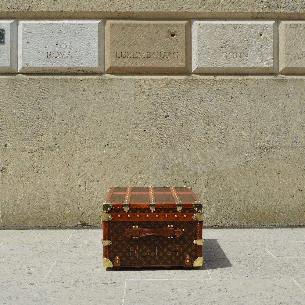 1920's Louis Vuitton Stenciled Monogram Cabin Steamer Trunk