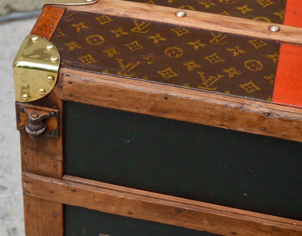 This Louis Vuitton cabin trunk with stenciled monogrammed canvas is ideal  for a coffee table