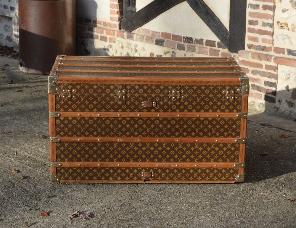 1930s High Louis Vuitton Trunk, Louis Vuitton Courrier Steamer Trunk Extra  Large