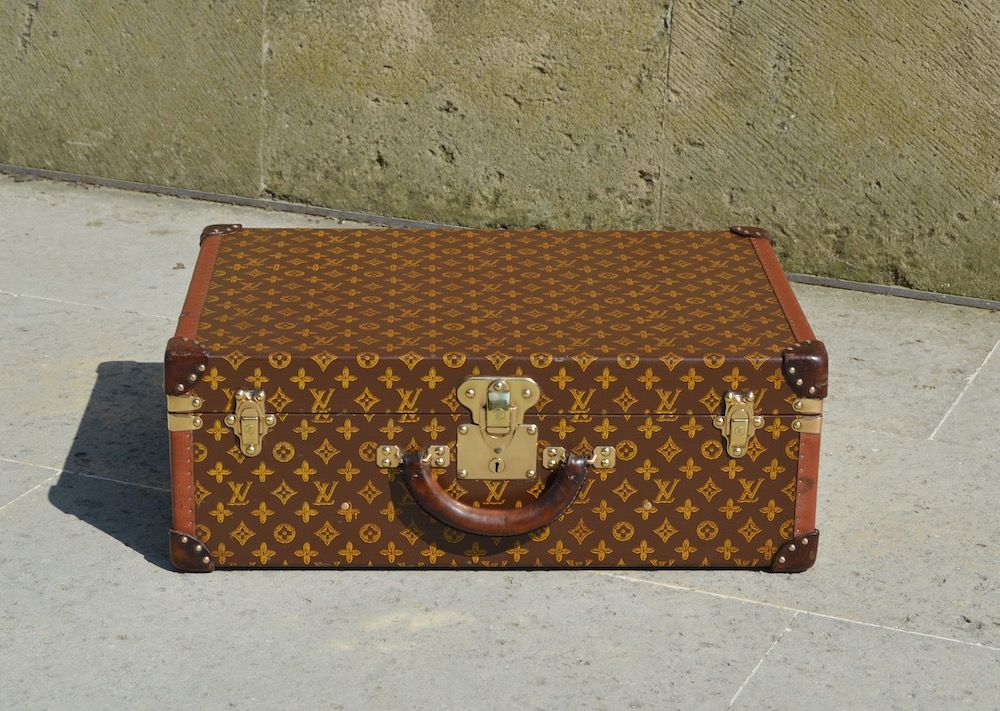 LOUIS VUITTON Monogram ALZER 80 Hard Case Trunk Suitcase Classic Luggage w  Cover