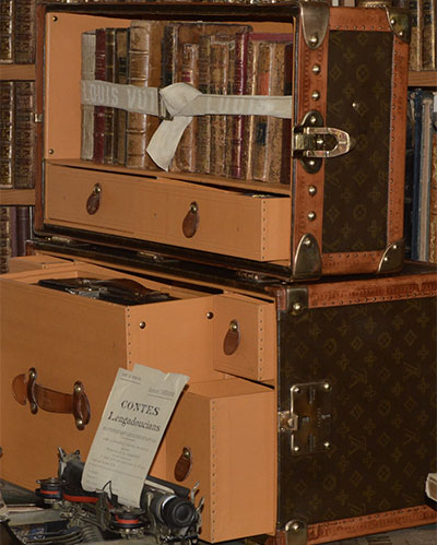 This Louis Vuitton Leather Trunk Opens Up Into A Vanity Table