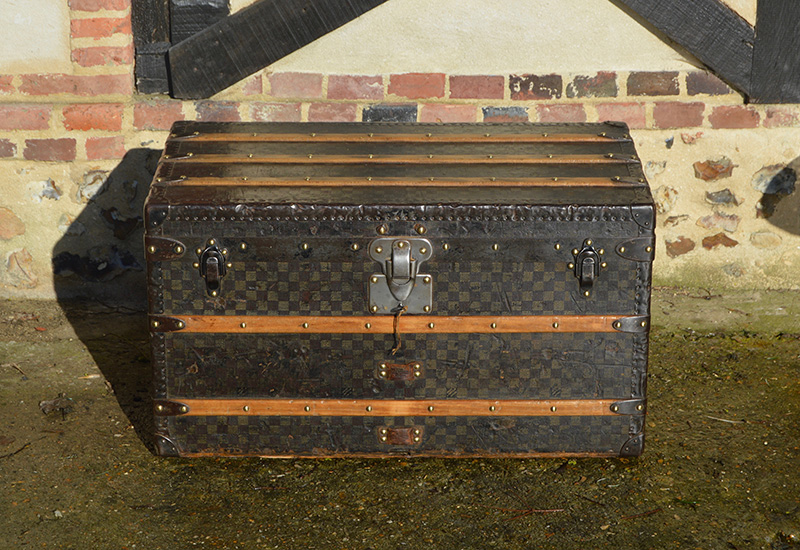 Louis Vuitton Steamer Woven canvas trunk ( original conditions) 