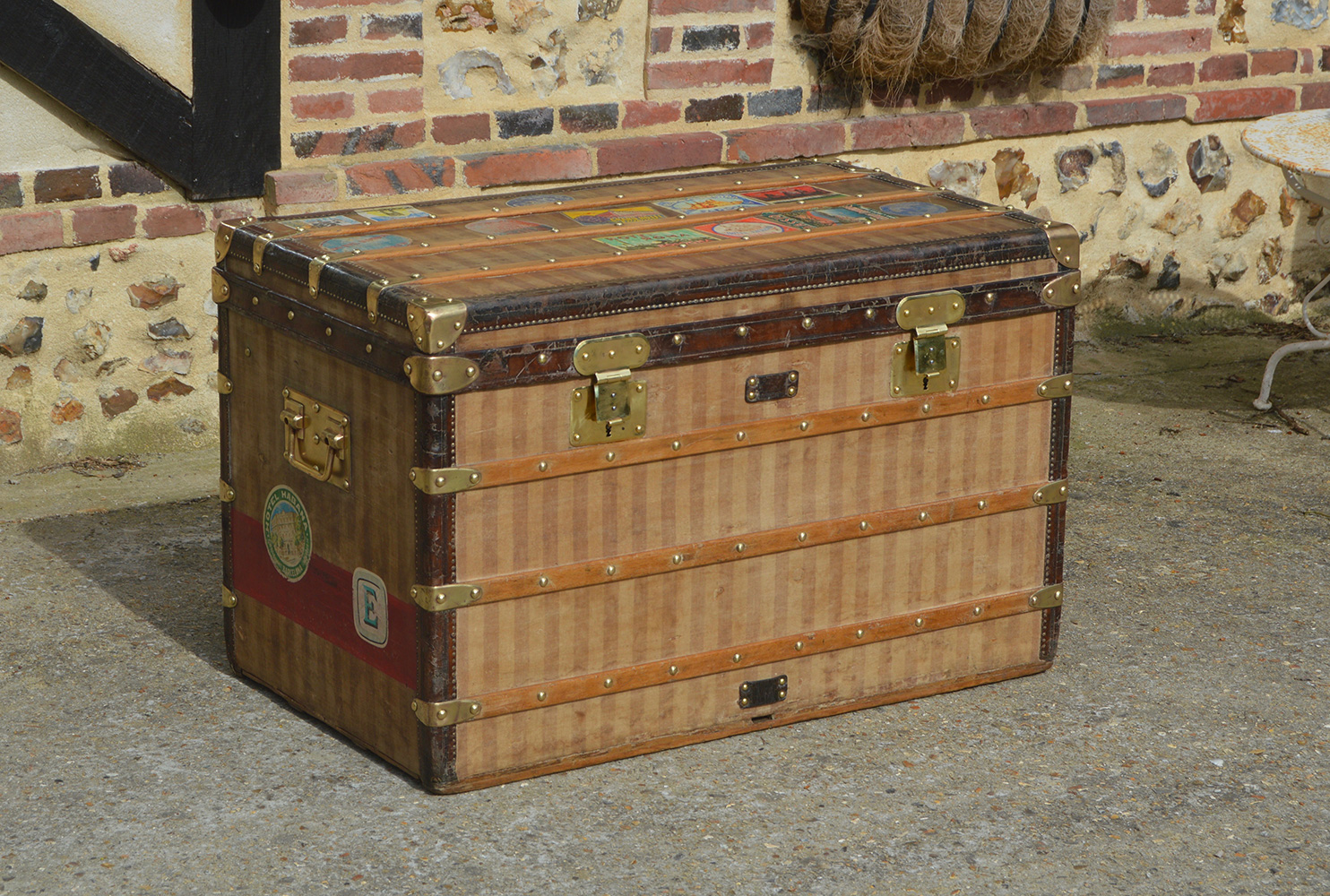 Antique Original Louis Vuitton Steamer Trunk 1888