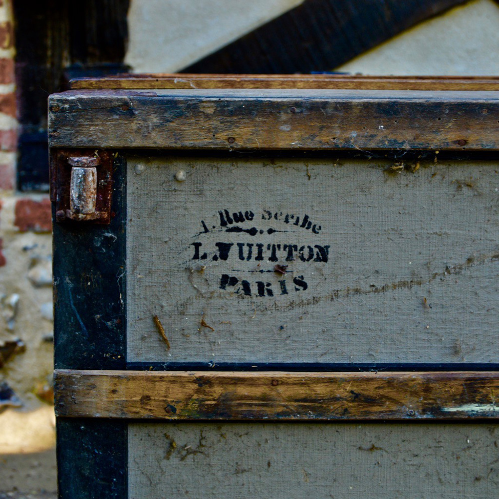 1870s Louis Vuitton Grey Trianon Canvas Trunk