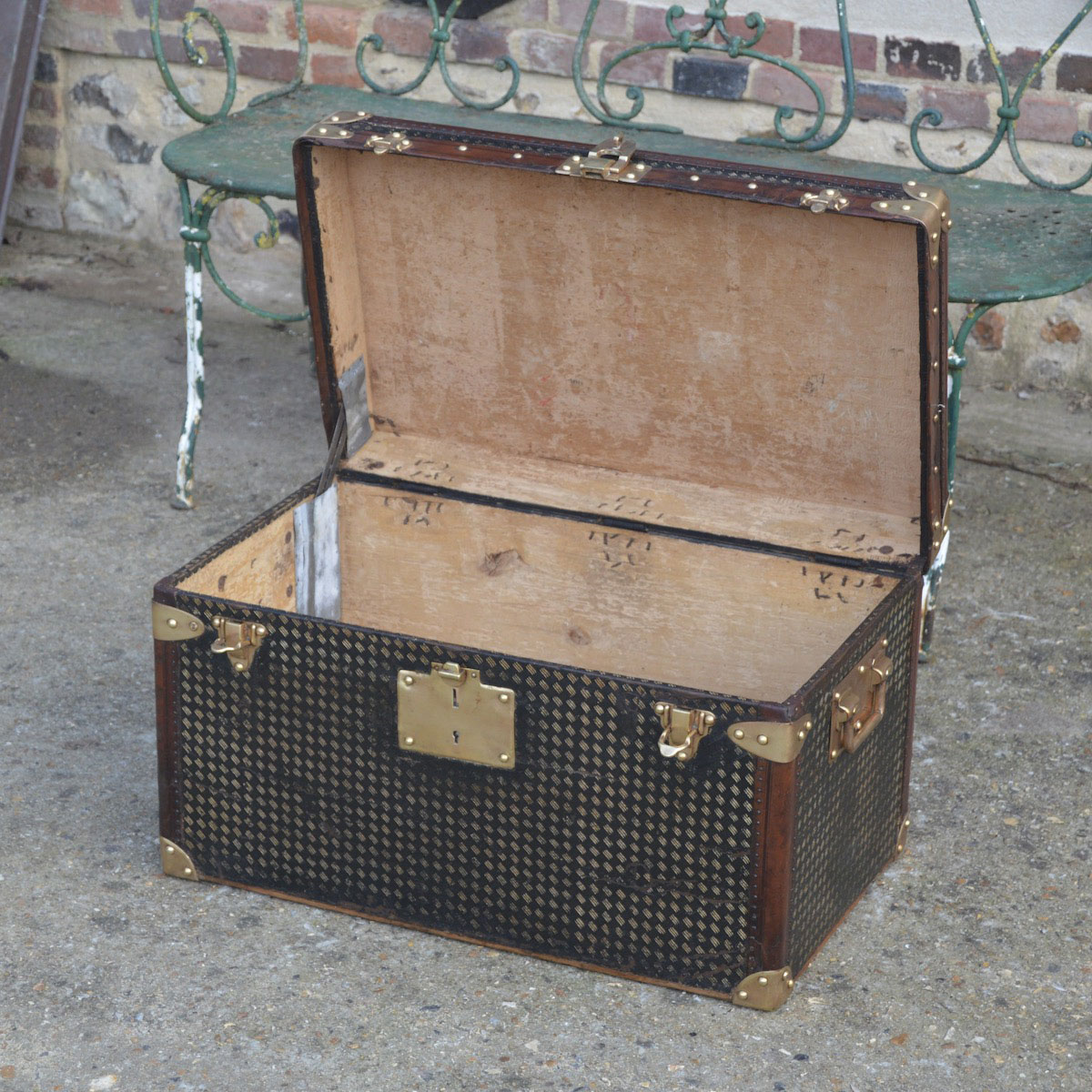 Antique travel trunk