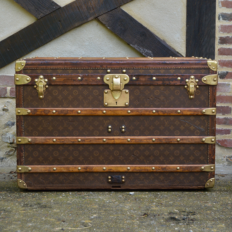 Louis Vuitton, a monogram canvas trunk from around year 1900